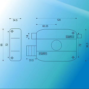 Замок накладной MSM RL25-I RL12-B BK (Чёрный) #172592